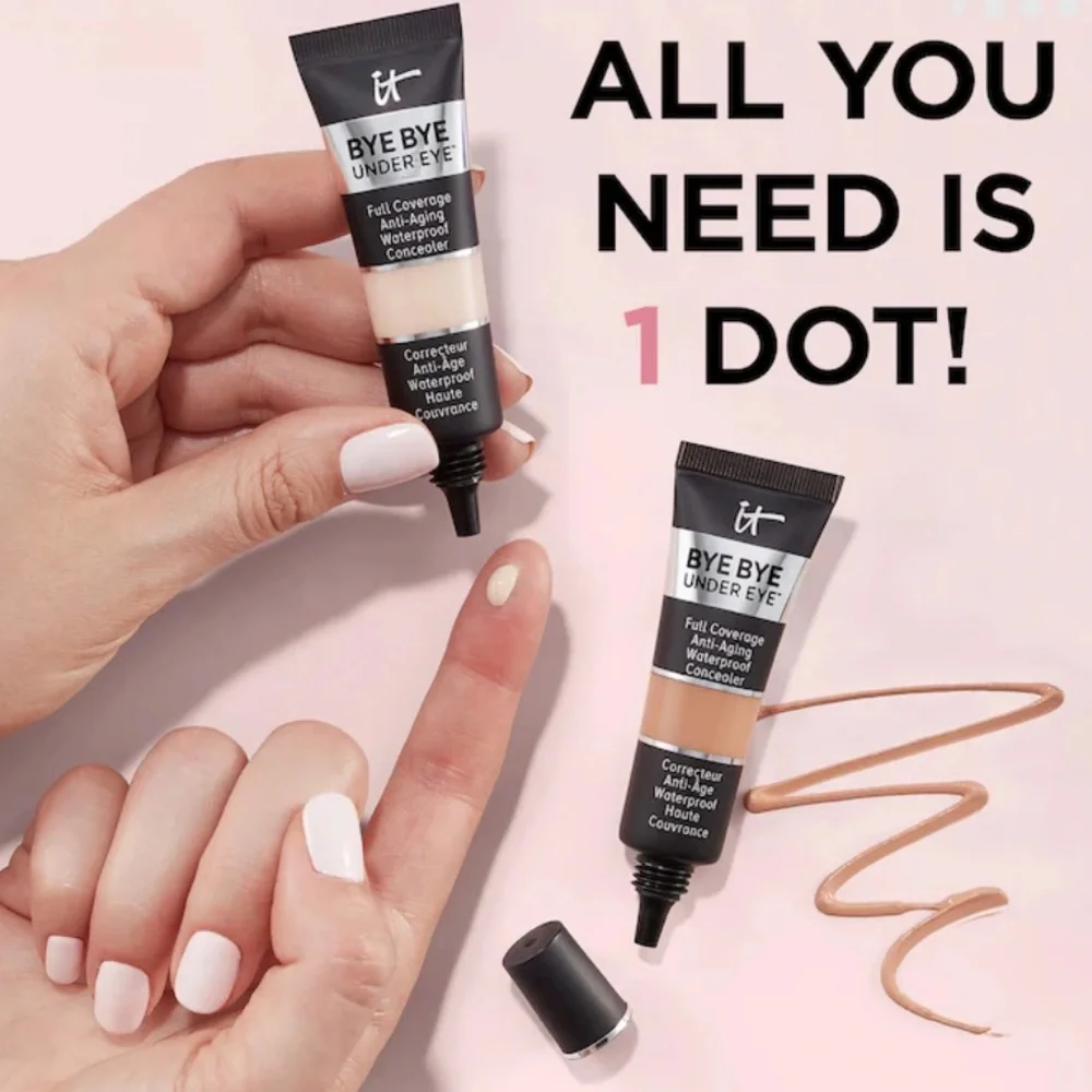 Concealer dark eye circles gone! Can be used for the full face for a fresh look